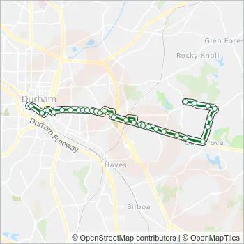 3B Bus Line Map