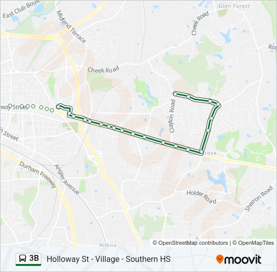 3B Bus Line Map
