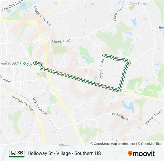 3B Bus Line Map