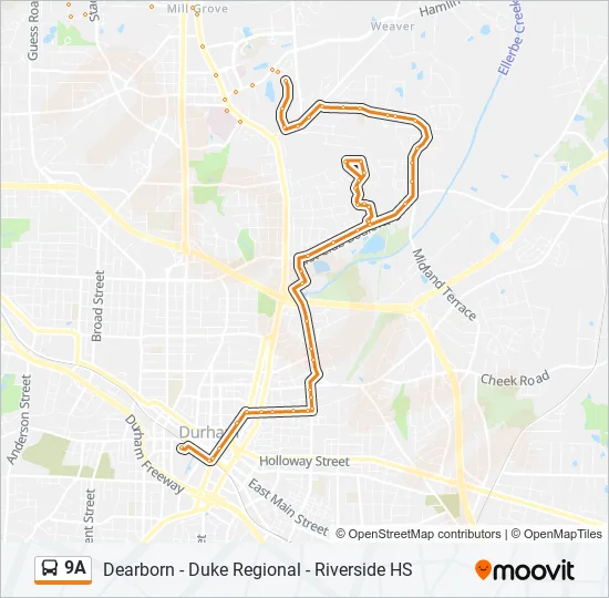 9A Bus Line Map