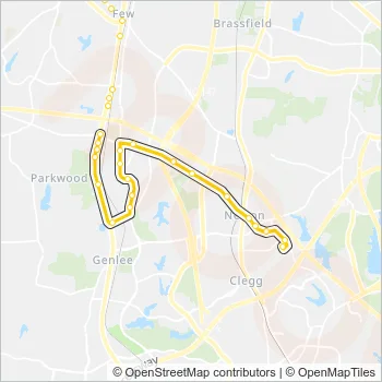 12B Bus Line Map