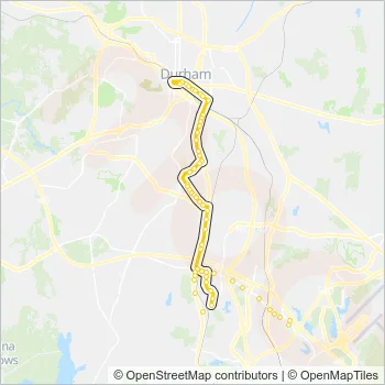 12B Bus Line Map