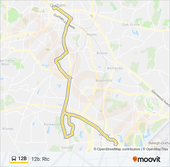 12B Bus Line Map