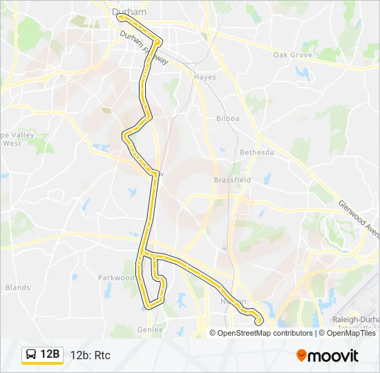 12B Bus Line Map