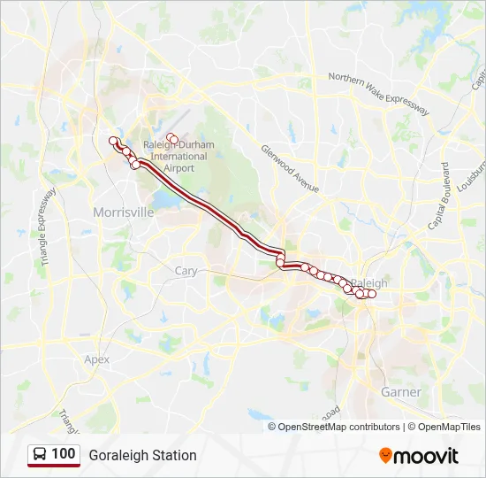 100 Bus Line Map
