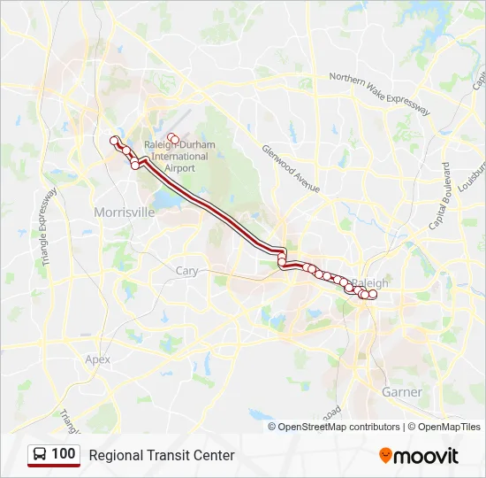 100 Bus Line Map