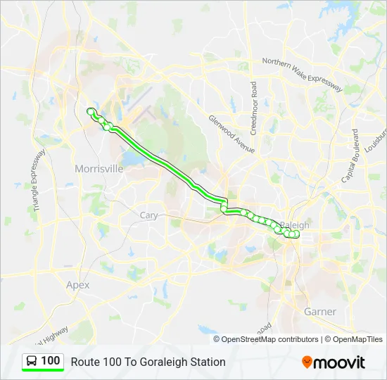 100 Bus Line Map