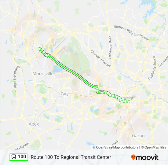 100 Bus Line Map