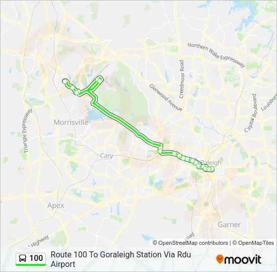100 Bus Line Map