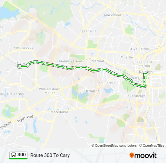 300 Bus Line Map
