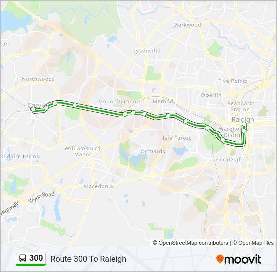 300 bus Line Map