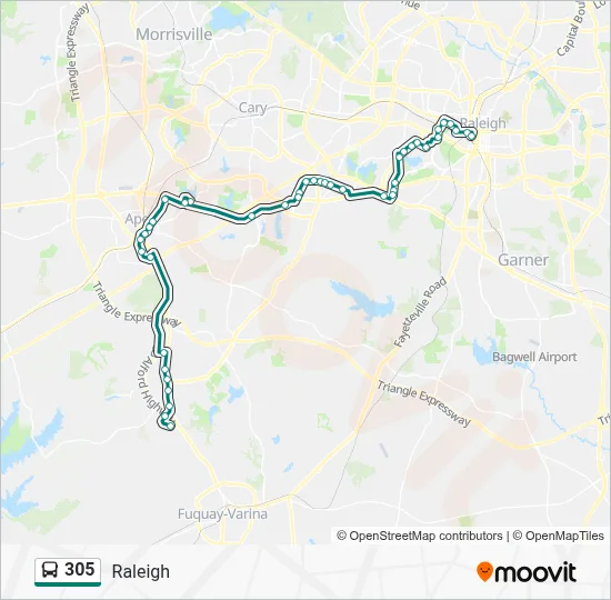 305 Bus Line Map