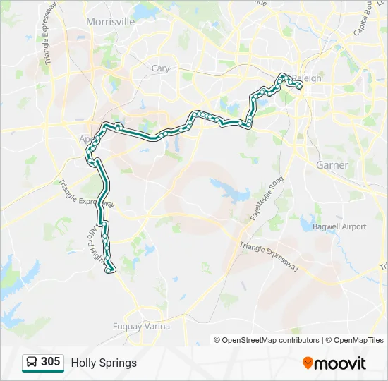 305 Bus Line Map