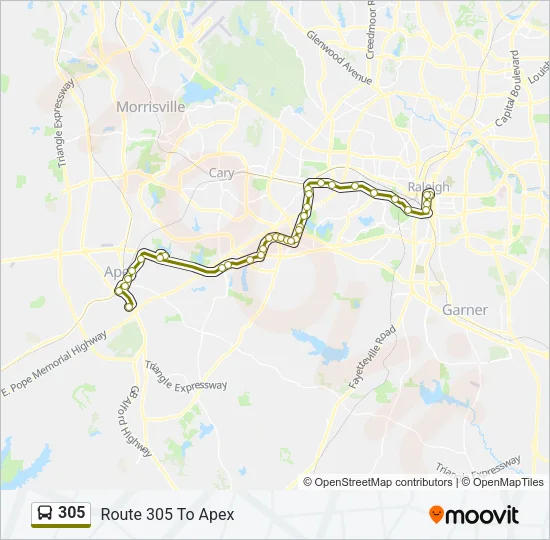 305 Bus Line Map