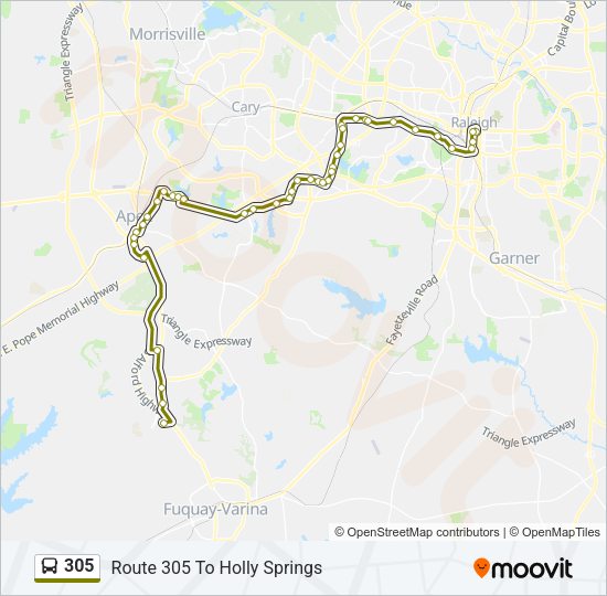 305 Bus Line Map