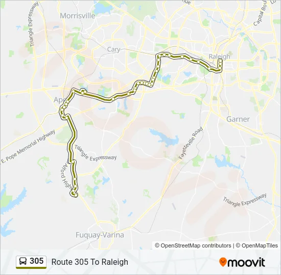 305 Bus Line Map
