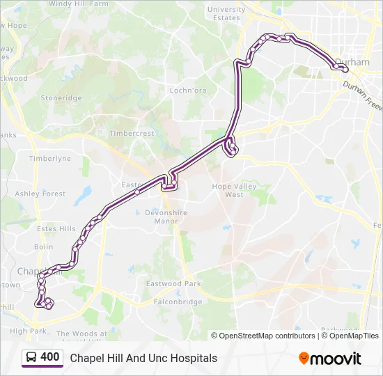 400 Bus Line Map