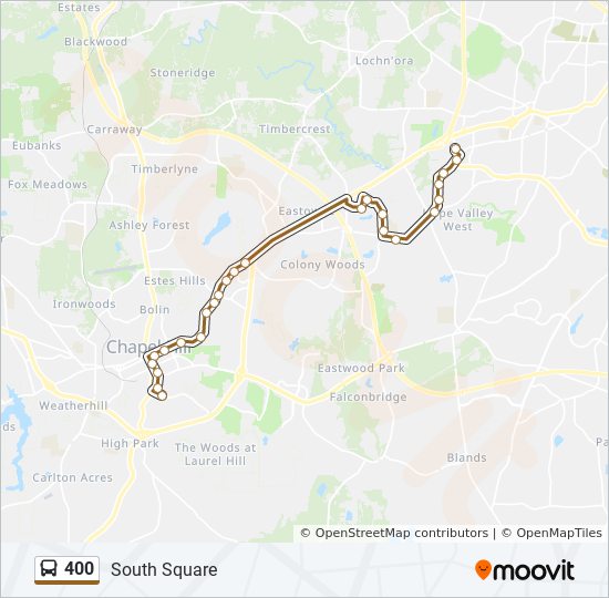 Bus 400 Route Map 400 Route: Schedules, Stops & Maps - South Square (Updated)