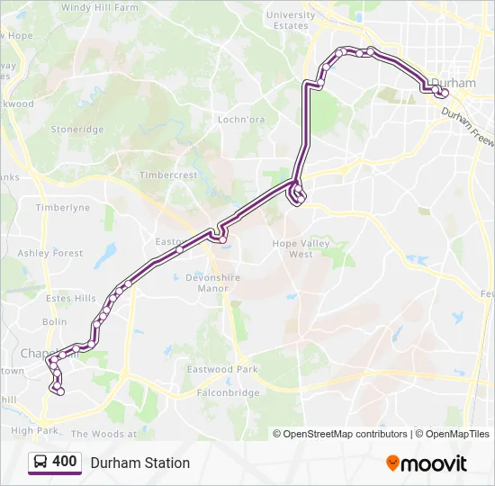 400 Bus Line Map