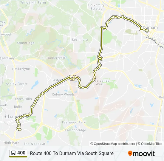 400 Bus Line Map