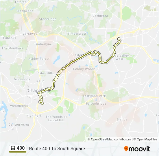 400 Bus Line Map