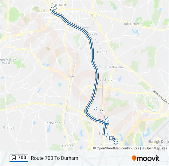 700 Bus Line Map