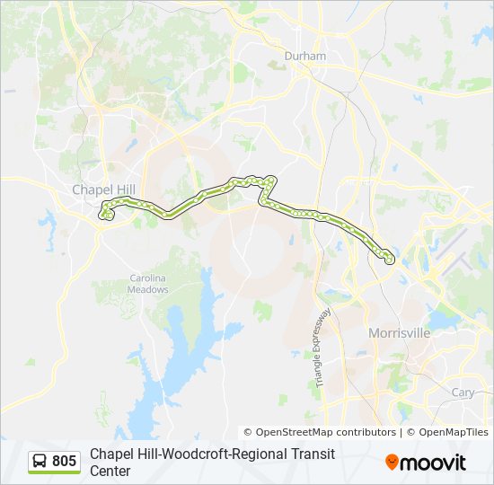 Regional Transit Routes And Schedules 805 Route: Schedules, Stops & Maps - Chapel Hill (Updated)