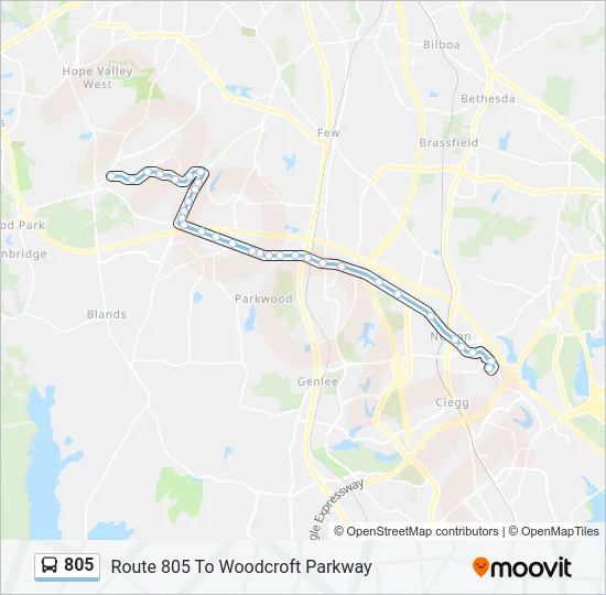 805 Bus Line Map