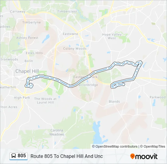 805 Bus Line Map