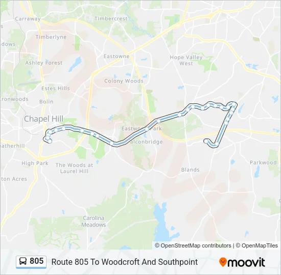 805 Bus Line Map