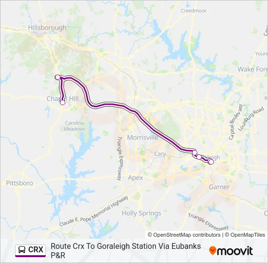 CRX Bus Line Map