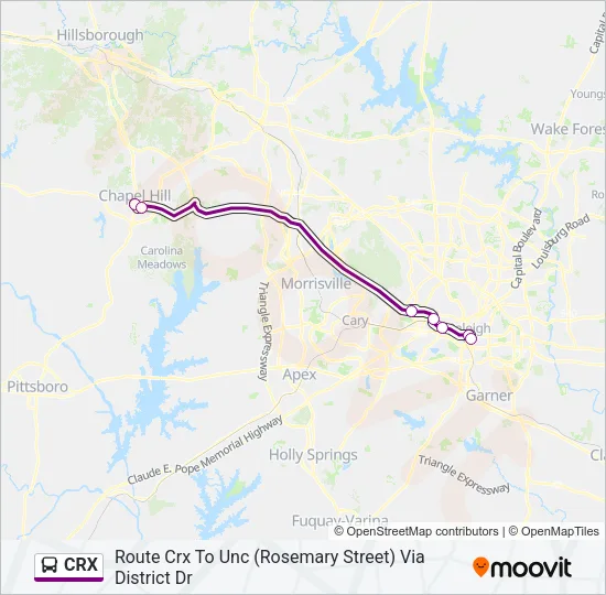 CRX Bus Line Map