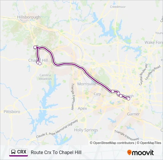 CRX Bus Line Map