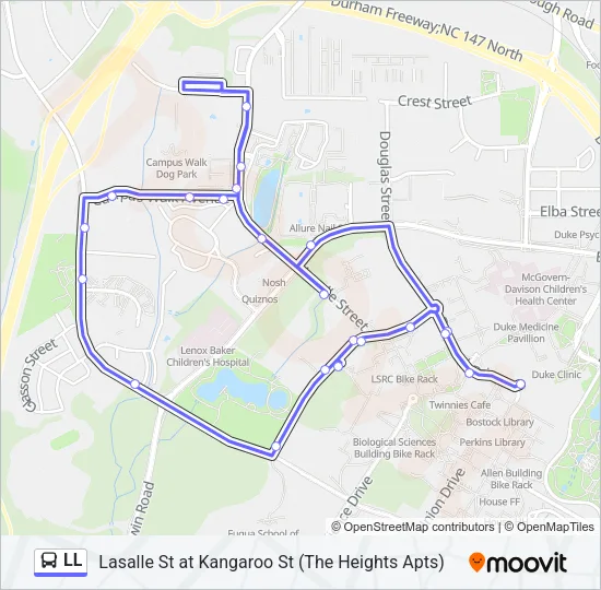 LL Bus Line Map