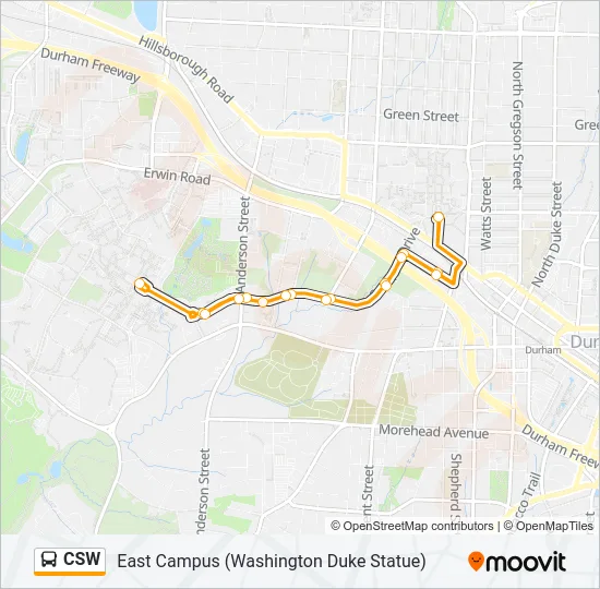 CSW Bus Line Map