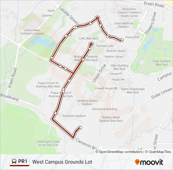PR1 Bus Line Map