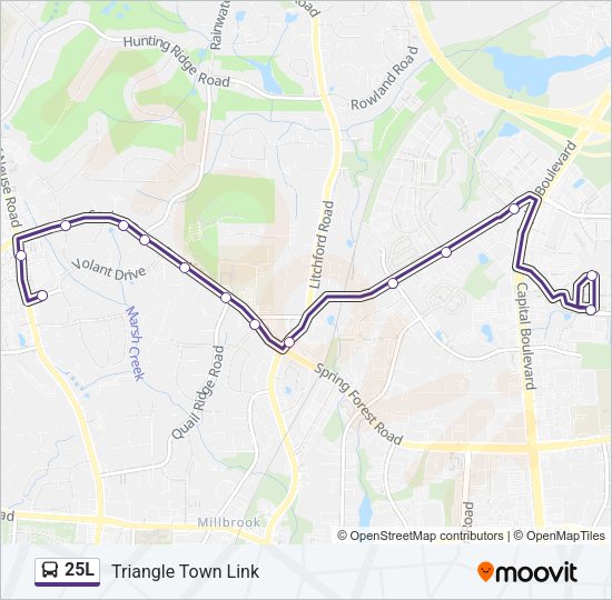 25L Bus Line Map