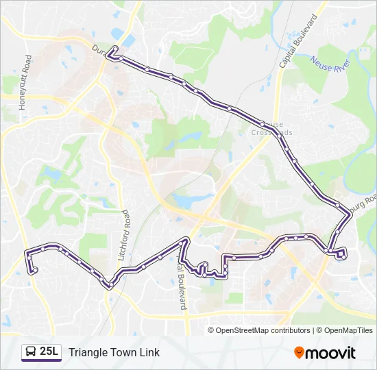 25L Bus Line Map