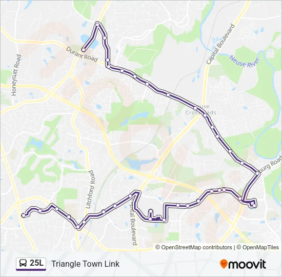25L Bus Line Map