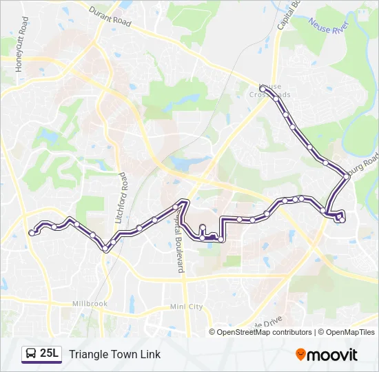 25L Bus Line Map