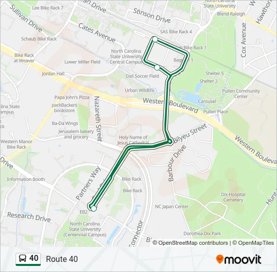 40 Bus Line Map
