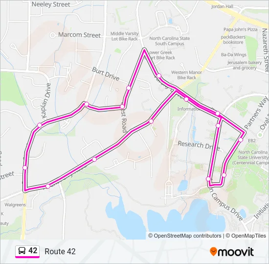 42 Bus Line Map