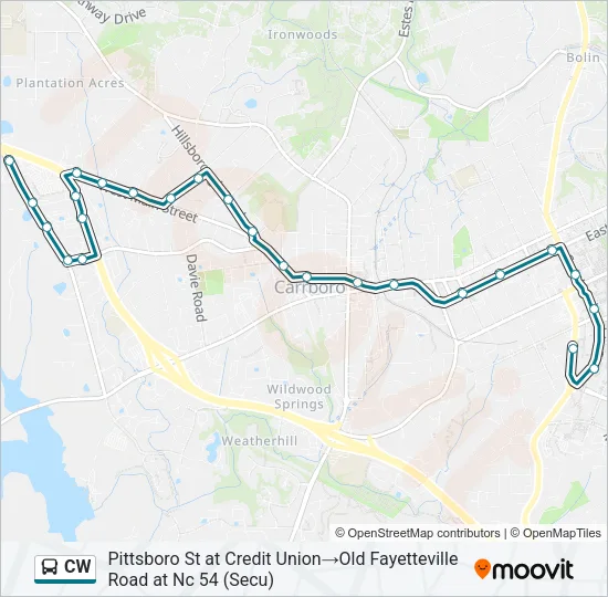 CW Bus Line Map