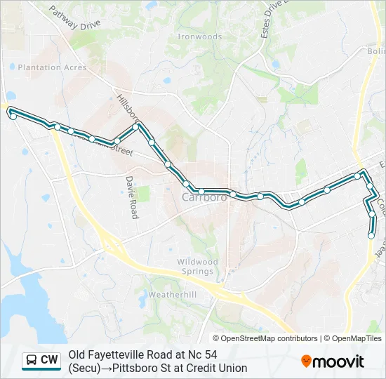 CW Bus Line Map