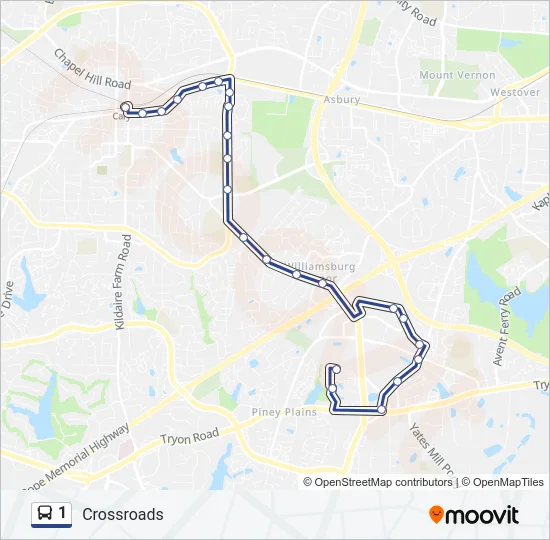 1 Bus Line Map