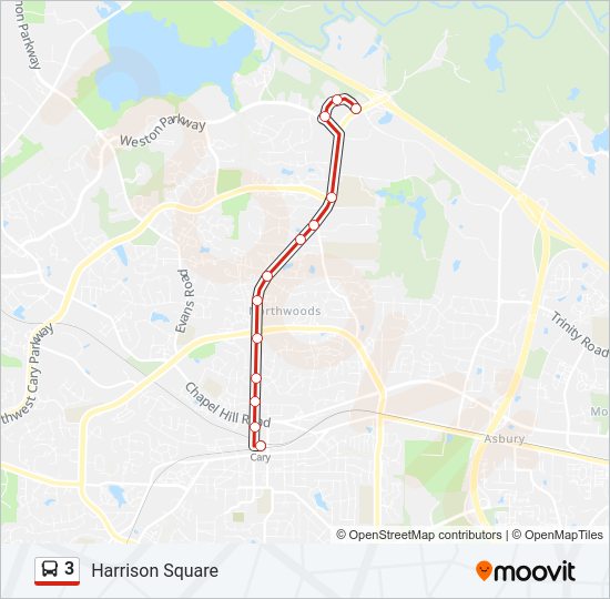 3 Bus Line Map