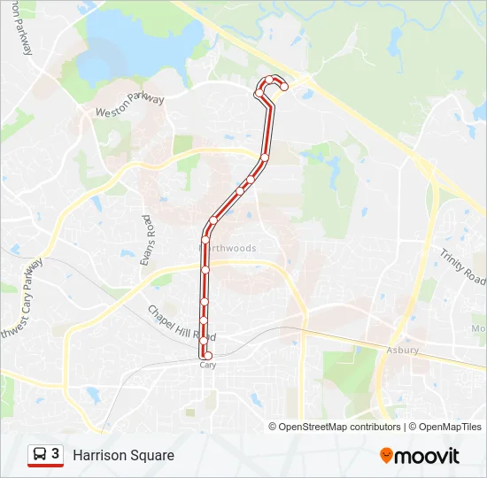 3 Bus Line Map