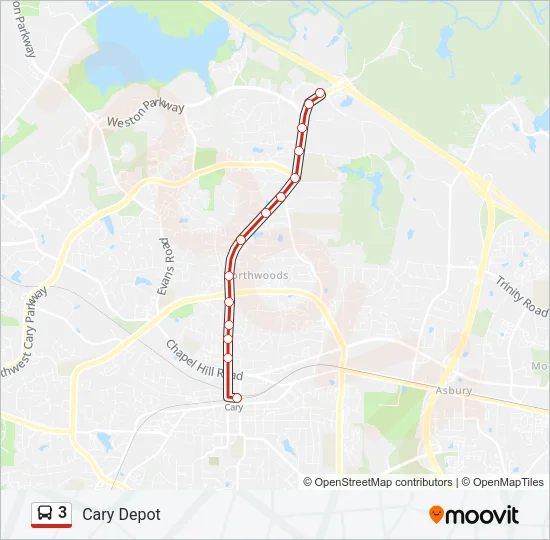 3 Bus Line Map