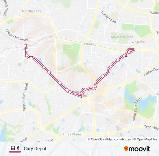 6 Bus Line Map
