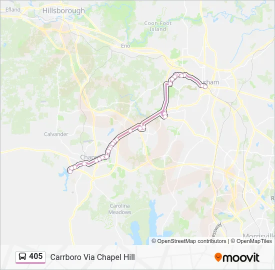 405 Bus Line Map